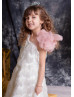 One Shoulder Fringe Elegant Flower Girl Dress
